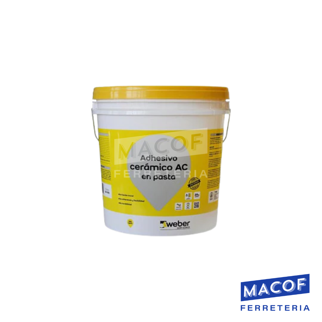 ADHESIVO CERÁMICO PASTA AC WEBER 6 KG